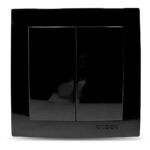 Geyer Μαύρος διακόπτης Α/Ρ διπλός - Image 3