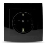 Geyer Μαύρη πρίζα σούκο με προστασία - Image 2