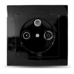 Geyer Μαύρη πρίζα TV - Radio - SAT τερματική