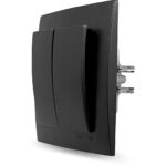 Geyer Μαύρος ματ διακόπτης Α/Ρ διπλός - Image 2