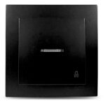 Geyer Μαύρος ματ διακόπτης κουδουνιού με ενδεικτική λυχνία 12V - Image 3