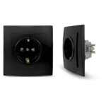 Geyer Μαύρη ματ πρίζα σούκο με προστασία - Image 2