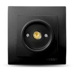 Geyer Μαύρη ματ πρίζα TV διελεύσεως