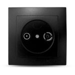 Geyer Μαύρη ματ πρίζα TV-Radio διελεύσεως - Image 2