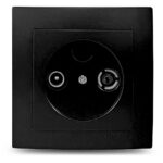 Geyer Μαύρη ματ πρίζα TV - Radio τερματική