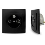 Geyer Μαύρη ματ πρίζα TV-Radio - SAT διελεύσεως