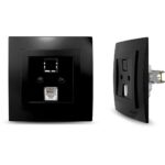 Geyer Μαύρη ματ πρίζα τηλεφώνου