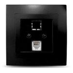 Geyer Μαύρη ματ πρίζα τηλεφώνου - Image 3