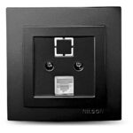 Geyer Μαύρη ματ πρίζα δικτύου CAT5