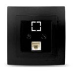 Geyer Μαύρη ματ πρίζα δικτύου CAT6