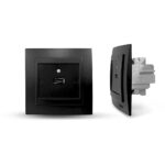 Geyer Μαύρη ματ πρίζα USB