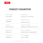 XO NBR258C Lightning adapter Lightning to 3.5mm - Image 2