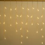 Redpoint 100 LED ΑΣΥΜΕΤΡΗ ΒΡΟΧΗ ΕΠΕΚΤΕΙΝΟΜΕΝΗ ΔΙΑΦΑΝΟ ΚΑΛΩΔΙΟ ΘΕΡΜΟ ΛΕΥΚΟ