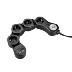 Redpoint ΠΟΛΥΠΡΙΖΟ ΑΣΦΑΛΕΙΑΣ R.D.P. ΣΠΑΣΤΟ 4 ΘΕΣΕΩΝ ΜΕ ΚΑΛΩΔΙΟ 3G1.5 1.5mt + ΔΙΑΚΟΠΤΗ + 2 USB ΜΑΥΡΟ (Κατασκευή Κίνα) - Image 2