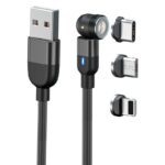 Redpoint ΜΑΓΝΗΤΙΚΟ ΚΑΛΩΔΙΟ USB 3 ΣΕ 1 (A ΣΕ C, MICRO, LIGHTNING) 1m ΜΑΥΡΟ - Image 2