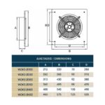 Redpoint 007-0091 WOKS ΒΙΟΜΗΧΑΝΙΚΟΣ ΕΞΑΕΡΙΣΤΗΡΑΣ ΜΕΤΑΛΛΙΚΟΣ ΜΕ ΡΟΥΛΕΜΑΝ Φ250 90W ΜΑΥΡΟΣ DOSPEL - Image 2