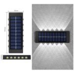 Redpoint "FARGO" SOLAR ΕΠΙΤΟΙΧΟ ΦΩΤΙΣΤΙΚΟ ΚΗΠΟΥ UP&DOWN 3000K ABS ΜΑΥΡΟ IP65 (Made In P.R.C)