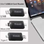 4in1 card reader Micro+2.0 A+Type C+Lightning - Image 3