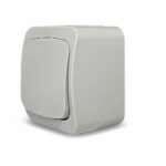 Geyer Επίτοιχος διακόπτης απλός IP44 γκρι - Image 4