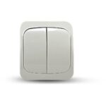 Geyer Επίτοιχος διακόπτης Κ/Ρ IP44 γκρι - Image 2