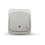 Geyer Επίτοιχο μπουτόν κουδουνιού με ενδεικτική λυχνία IP44 γκρι