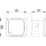 Geyer Επίτοιχο μπουτόν κουδουνιού με ενδεικτική λυχνία IP44 λευκό - Image 2