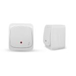 Geyer Επίτοιχο μπουτόν κουδουνιού με ενδεικτική λυχνία IP44 λευκό