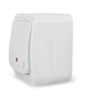 Geyer Επίτοιχο μπουτόν κουδουνιού με ενδεικτική λυχνία IP44 λευκό - Image 3