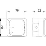 Geyer Επίτοιχο μπουτόν κλιμακοστασίου με ενδεικτική λυχνία IP44 γκρι