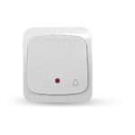 Geyer Επίτοιχο μπουτόν κλιμακοστασίου με ενδεικτική λυχνία IP44 λευκό - Image 2