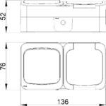 Geyer Επίτοιχος διακόπτης απλός + πρίζα σούκο IP44 γκρι - Image 3