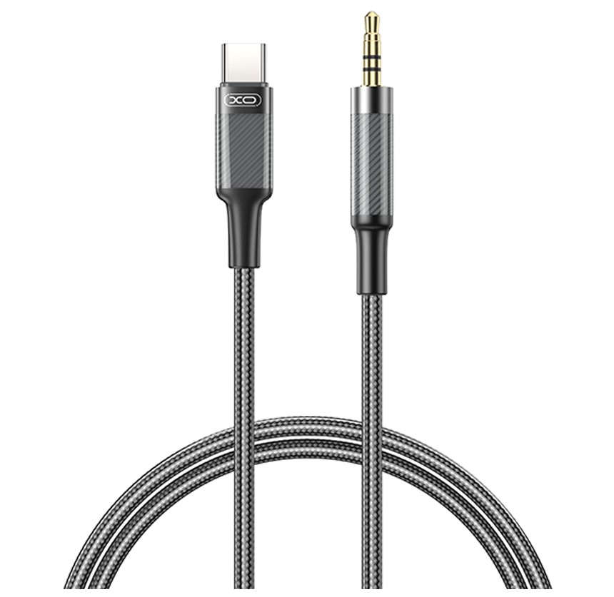 3_r279b5_ XO NB-R279B Type-c σε 3.5 Καλώδιο Ήχου Μαύρο - Image 1