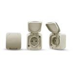 Geyer Επίτοιχη πρίζα σούκο IP44 γκρι - Image 4