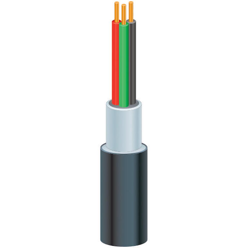 70.40.01N_4 Geyer Καλώδιο 100μ ΝΥΥ E1VV-U 3G1.5 μαύρο - Image 1