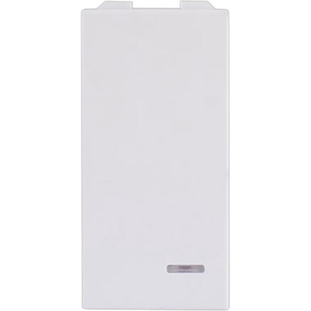 730201S_4 Geyer Διακόπτης απλός με ενδεικτική λυχνία 1 θέσης Λευκός 10ΑΧ 250V - Image 1