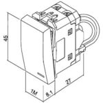 Geyer Διακόπτης απλός με ενδεικτική λυχνία 1 θέσης  Μαύρος 10ΑΧ 250V