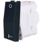Geyer Διακόπτης διπολικός (0-1) με ενδεικτική λυχνία 1 θέσης Μαύρος 10ΑΧ 250V