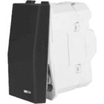 Geyer Διακόπτης Α/Ρ με ενδεικτική λυχνία 1 θέσης Μαύρος 10ΑΧ 250V