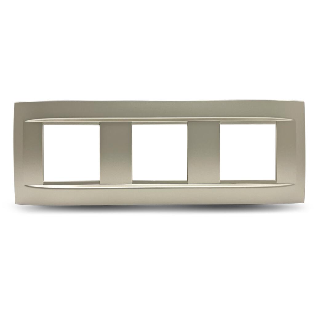 7442.3.TV.BS_4 Geyer Πλαίσιο 3Θ Σατινέ μπρονζέ πλαστικό - Image 1