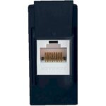 Geyer Πρίζα δικτύου 1 θέσης Μαύρη Cat.5e RJ45 UTP KS