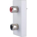 Geyer Πρίζα ηχείων 1 θέσης 2XRCA Λευκή - Image 2