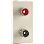 Geyer Πρίζα ηχείων 1 θέσης 2XRCA Ιβουάρ