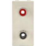 Geyer Πρίζα ηχείων 1 θέσης 2XRCA Ιβουάρ - Image 2