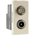 Geyer Πρίζα TV-SAT τερματική 1 θέσης  Ιβουάρ 0db - Image 2