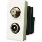 Geyer Πρίζα TV-SAT διελεύσεως 1 θέσης Λευκή 10db 2 εξόδων - Image 2