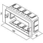 Geyer Κουτί χωνευτό 4 θέσεων