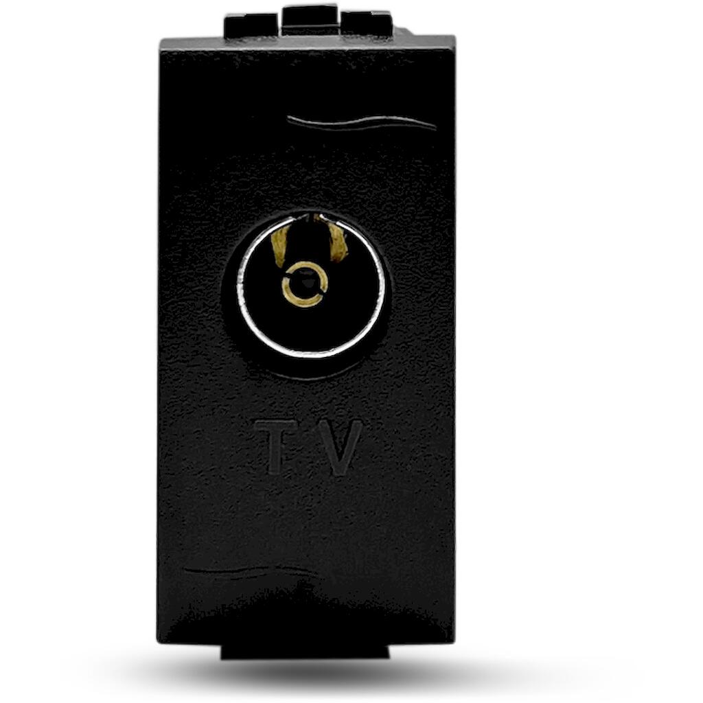 7758_4 Geyer Μηχανισμός πρίζας TV 9,5mm γραφίτης - Image 1