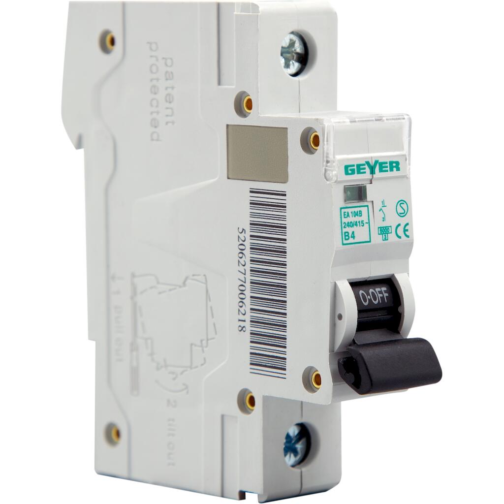 EA104B_4 Geyer Αυτόματη ασφάλεια 1P B 4A 6kA - Image 1