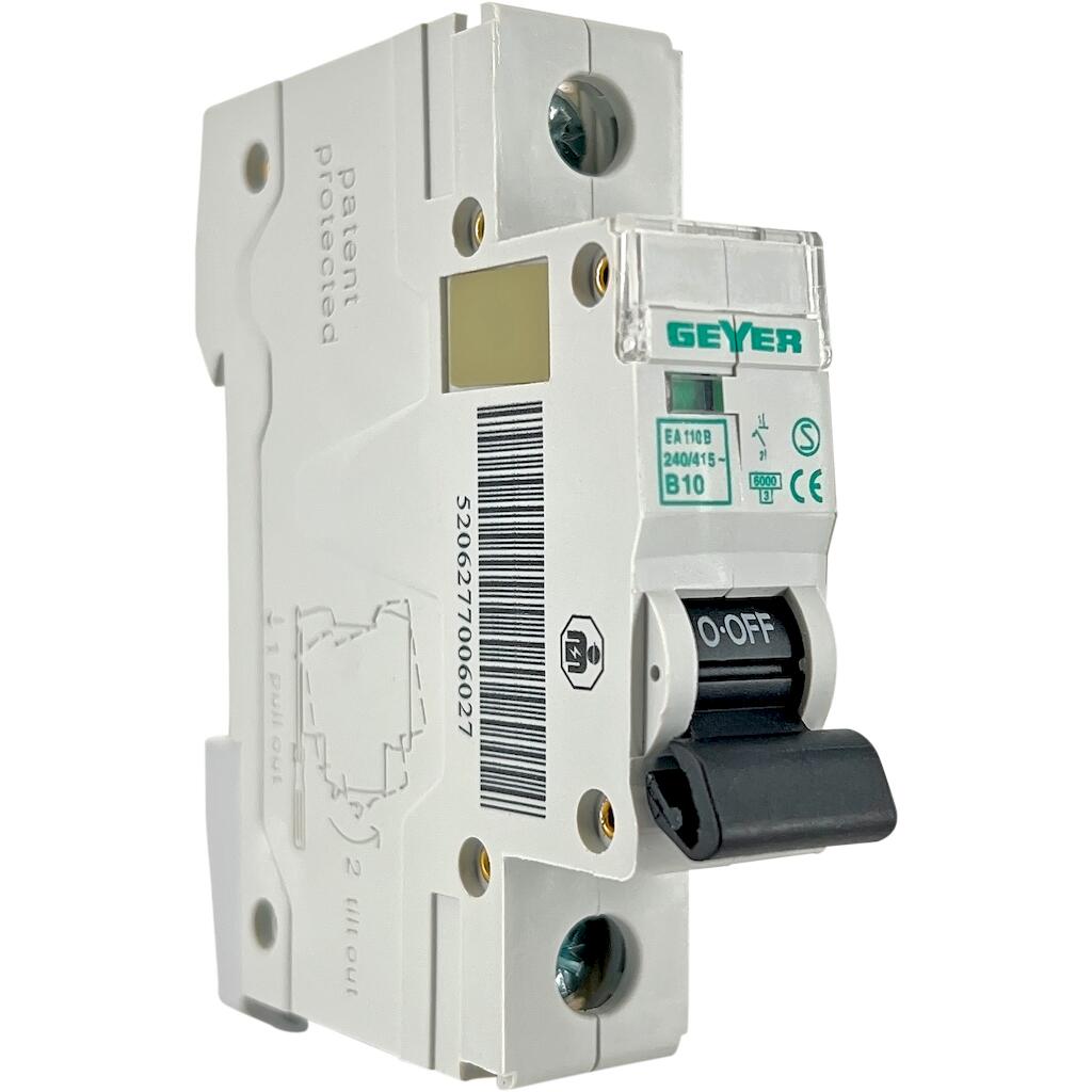 EA110B_4 Geyer Αυτόματη ασφάλεια 1P B 10A 6kA - Image 1