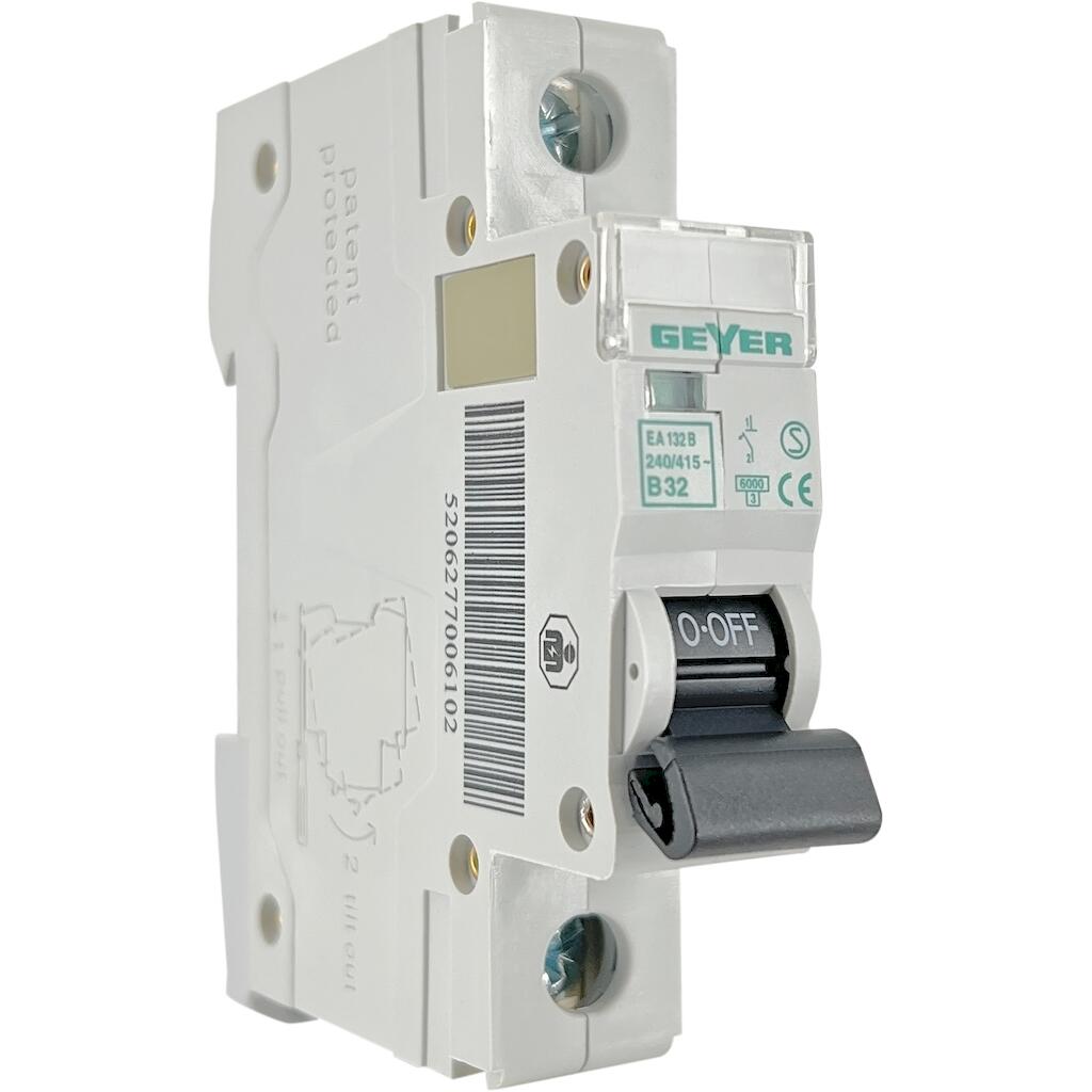 EA132B_4 Geyer Αυτόματη ασφάλεια 1P B 32A 6kA - Image 1